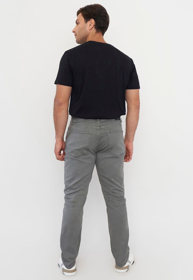 Pantalón Hombre Slim Fit Liso 5 Pocket Gris Corona-2
