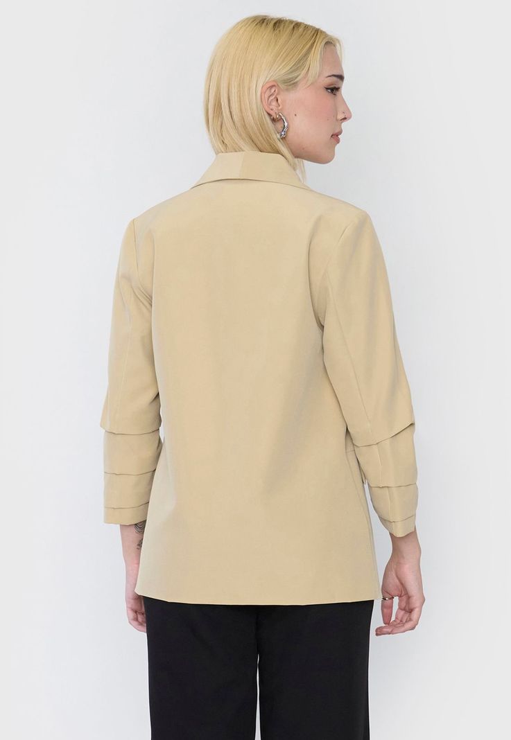 Blazer Mujer Liso Beige Corona-2