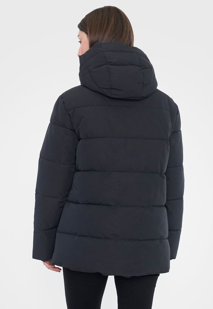 Parka Mujer Oversize Negro Corona-1