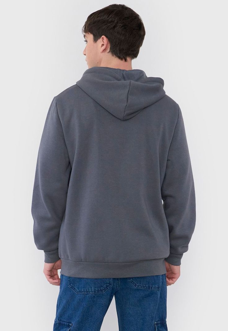 Polerón Hombre Full Zipper Gris Oscuro Corona-1