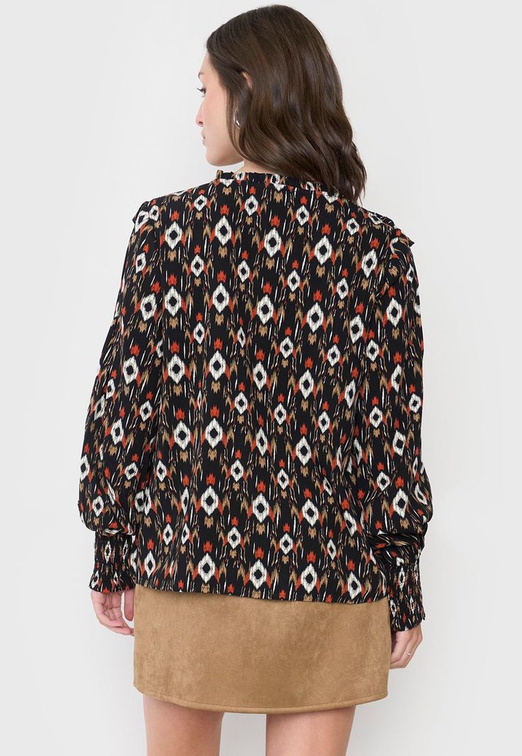 Blusa Mujer Vuelos Marrón Corona-1