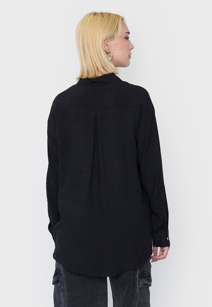 Blusa Mujer Camisera Negro Corona-1