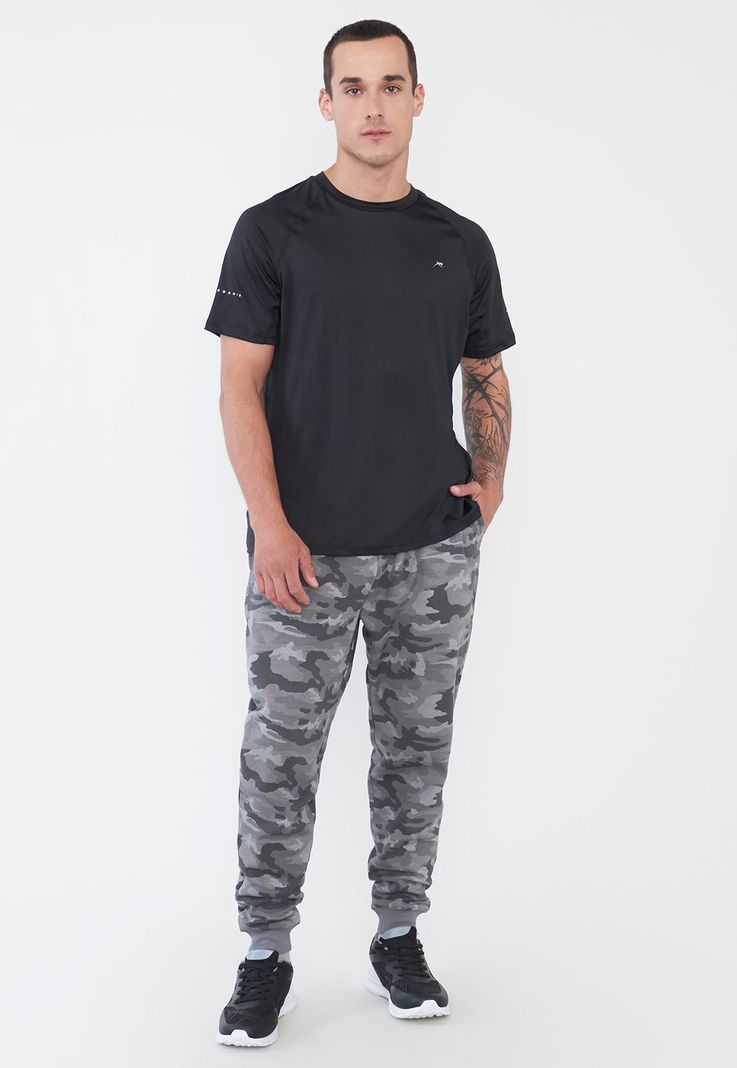 Buzo Hombre Deportivo Jogger Print Gris Corona-0