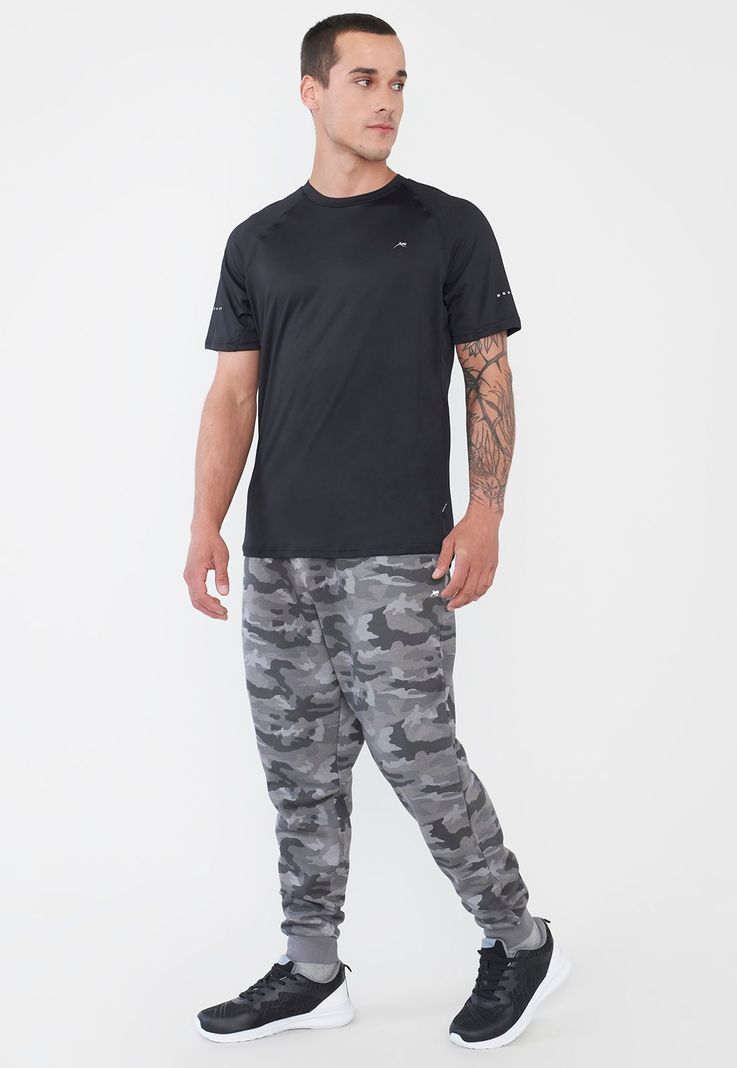 Buzo Hombre Deportivo Jogger Print Gris Corona-3