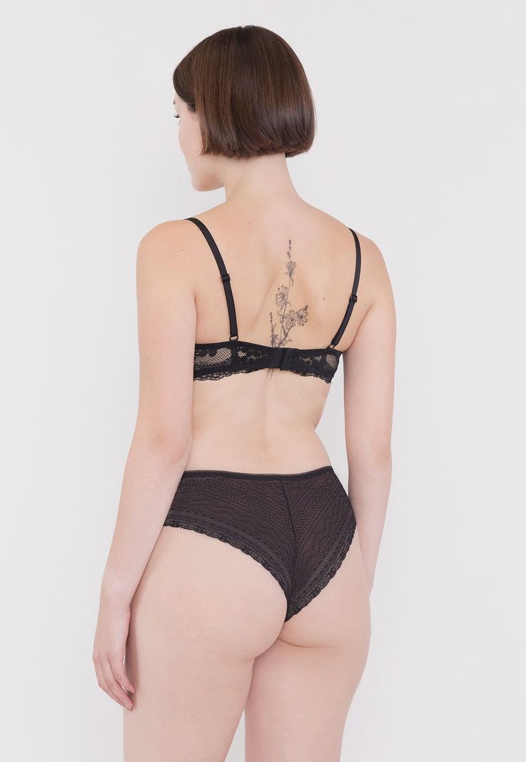 Pantaleta Full Lace Negro Mujer Corona-2