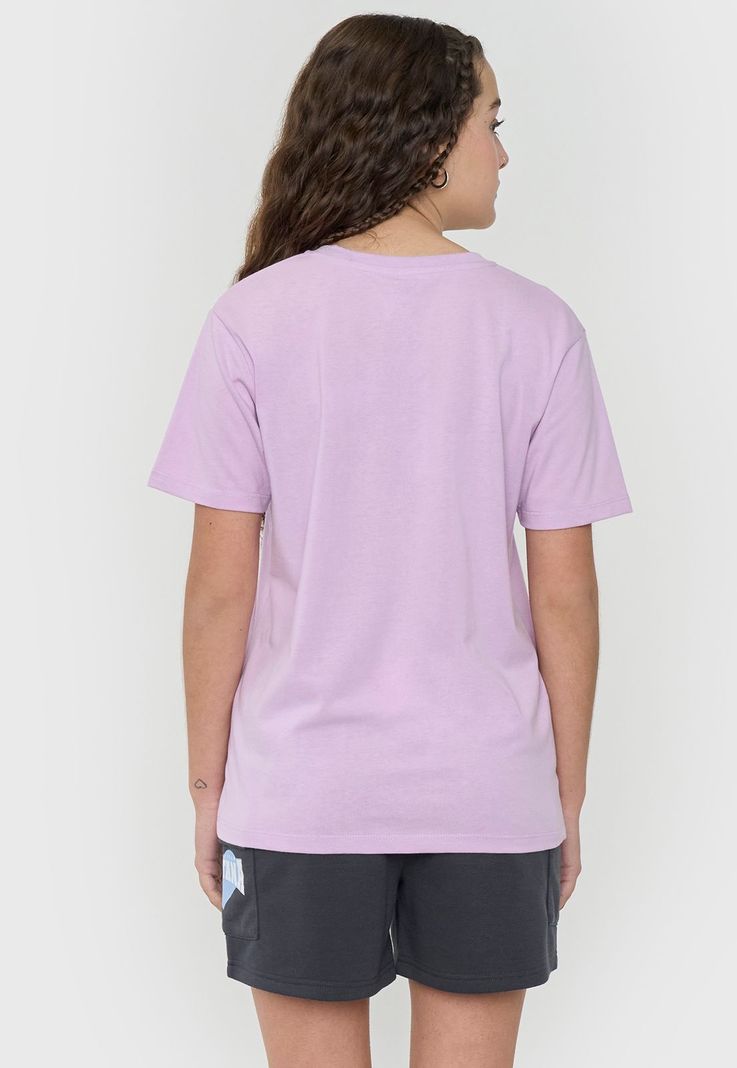 Polera Niña Teen Manga Corta Fun Oversize  Lila Corona-1