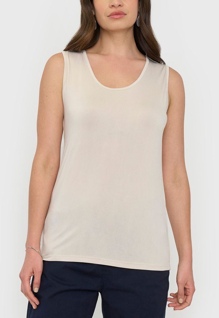 Polera Mujer Básico Polyspandex Beige Corona-2