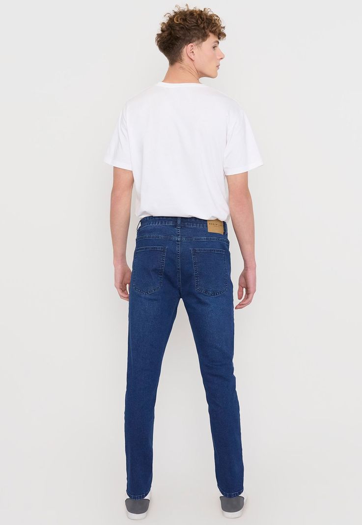 Jeans Hombre Skinny Fit Azul Oscuro Spandex Corona-2