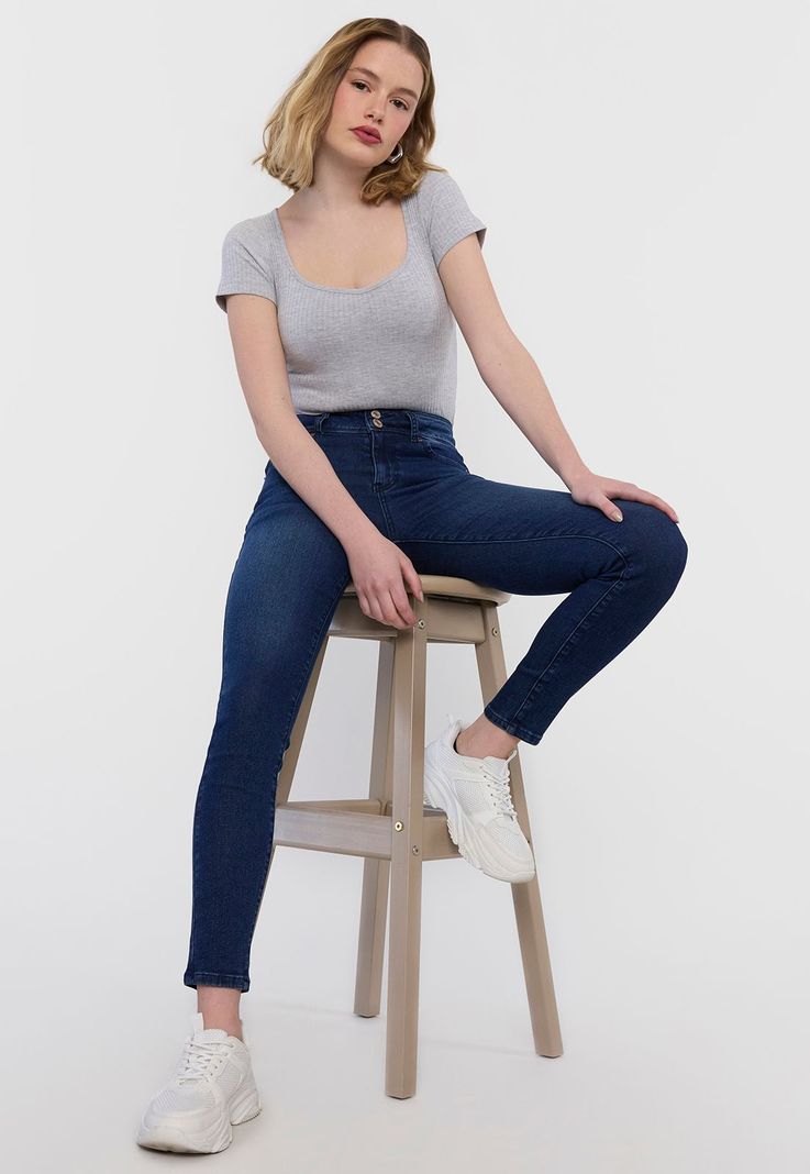 Jeans Negro Mujer Calce Flare Corona-0