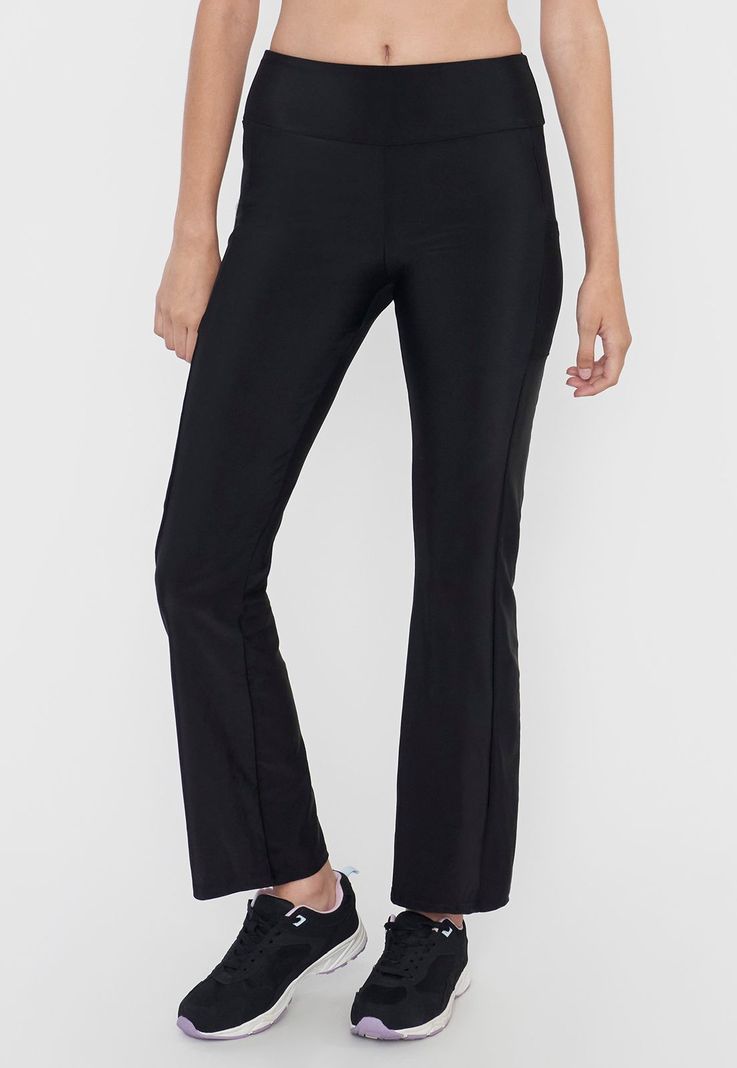 Calza Mujer Deportiva Recta Negro Corona-1