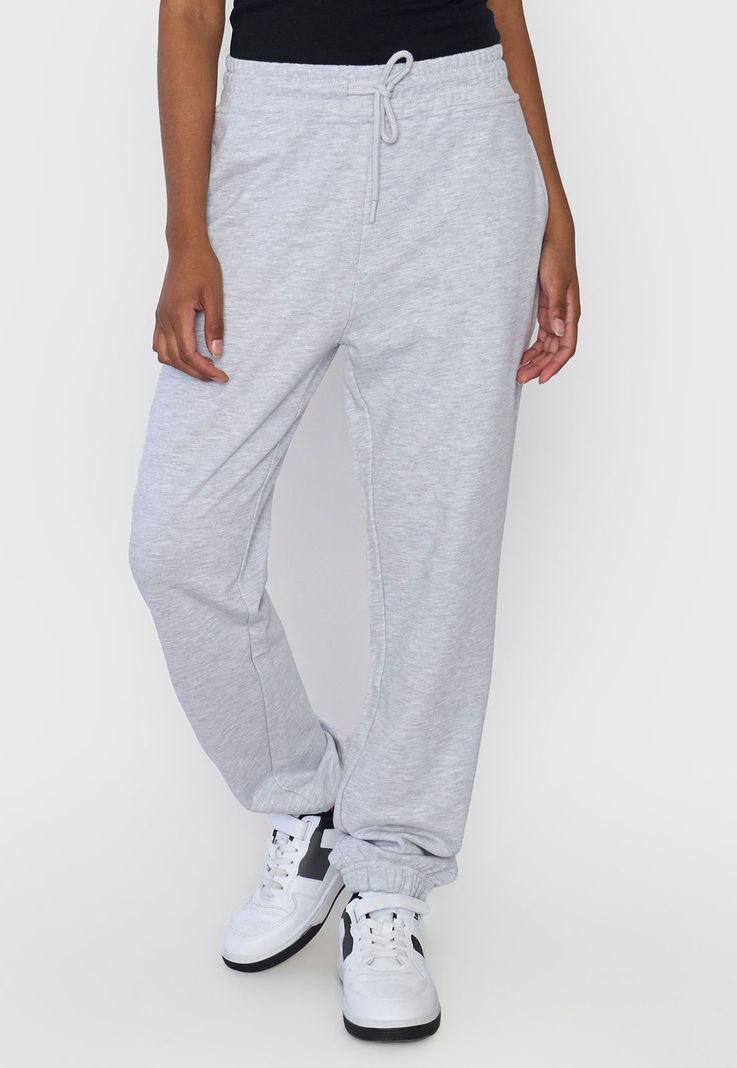 Buzo Mujer Jogger Gris Melange Corona-1