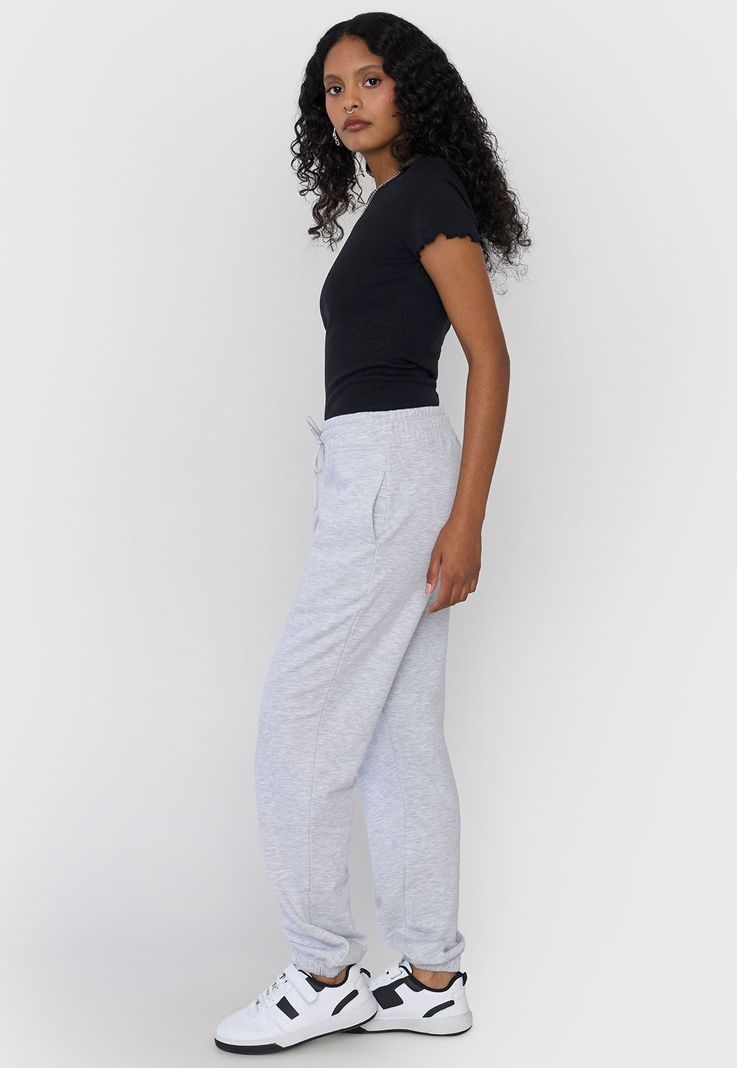 Buzo Mujer Jogger Gris Melange Corona-3