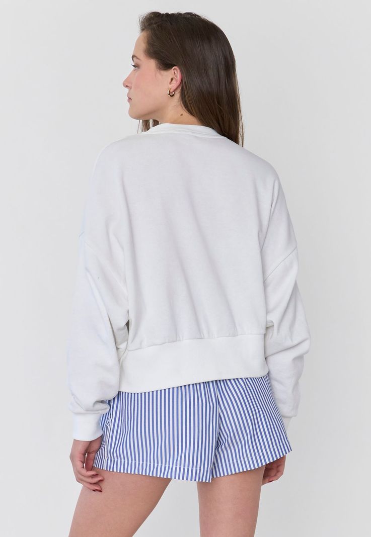 Polerón Mujer R-Neck Blanco Corona-1
