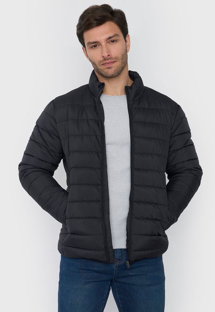 Parka Hombre Básica Negro Corona-0