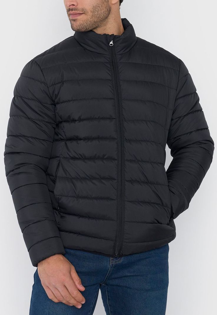 Parka Hombre Básica Negro Corona-2