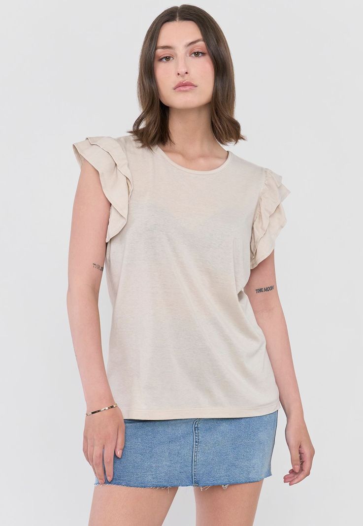Polera Mujer Vuelos Print Arena Corona-0