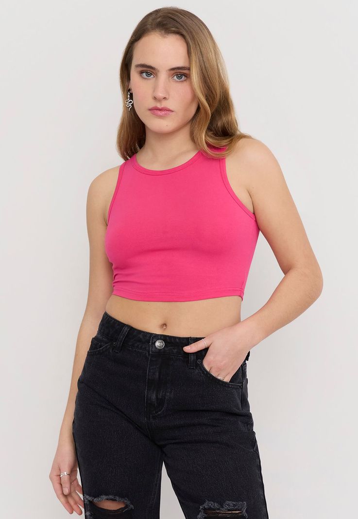 Polera Mujer Sin Mangas Regular Beige Corona-0
