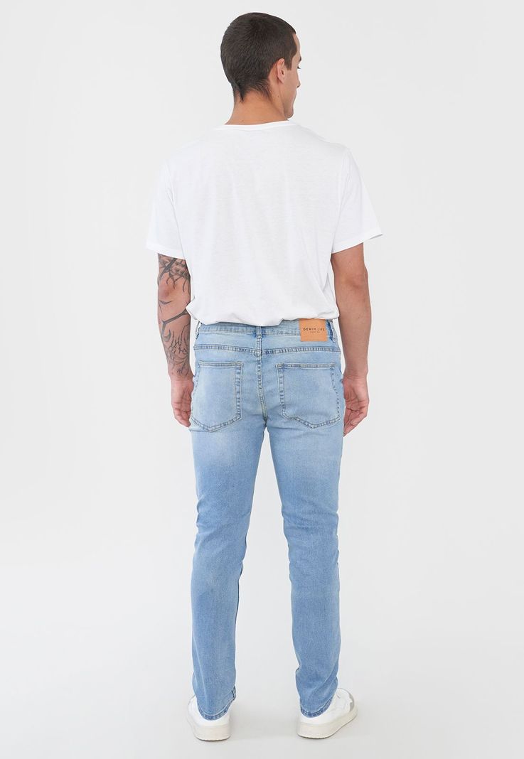 Jeans Hombre Super Skinny Azul Claro Corona-2