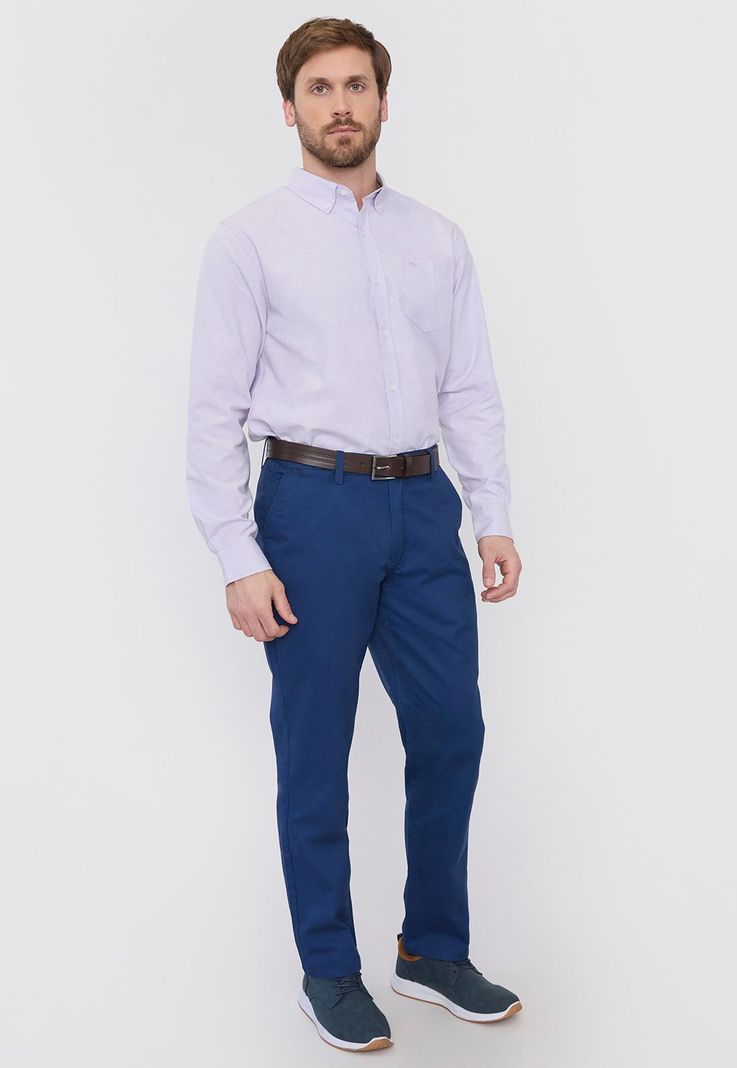Camisa Hombre Lila Oxford Corona-3