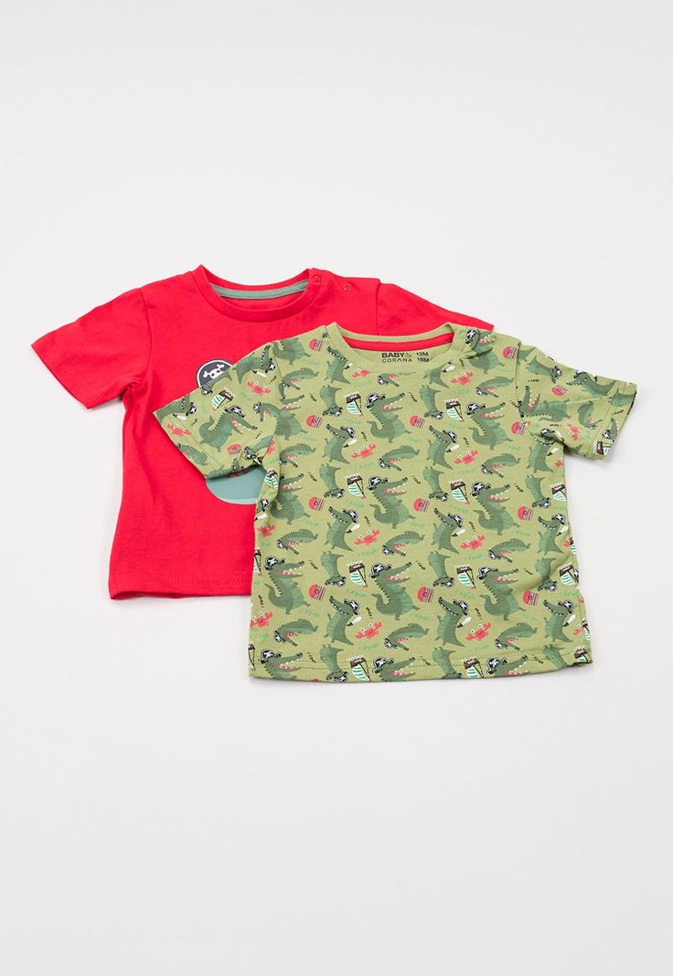 Polera Bebe Niño Bipack Rojo Corona-0
