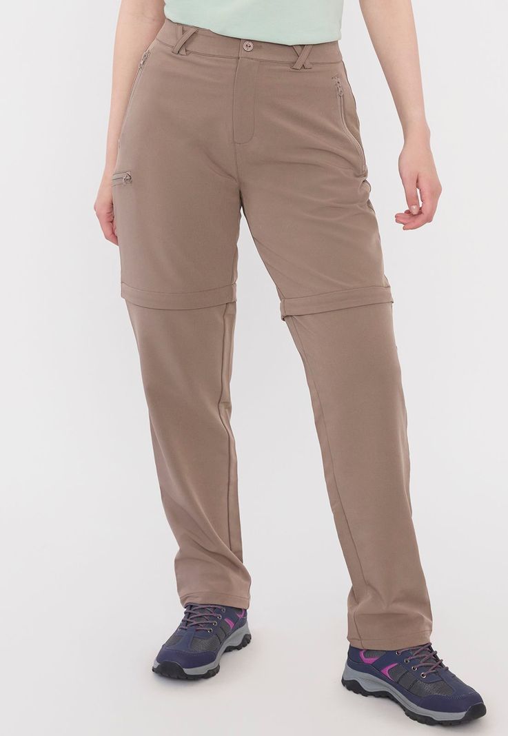 Pantalón Outdoor Mujer Taupe Desmontable Corona-1
