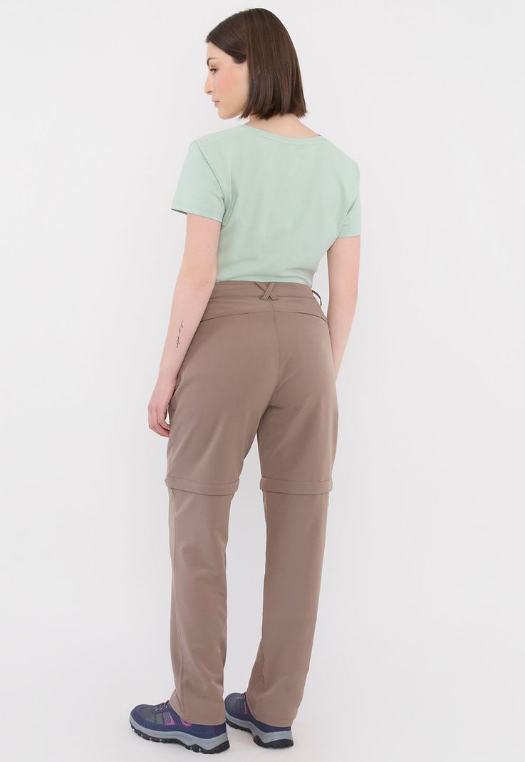 Pantalón Outdoor Mujer Taupe Desmontable Corona-2