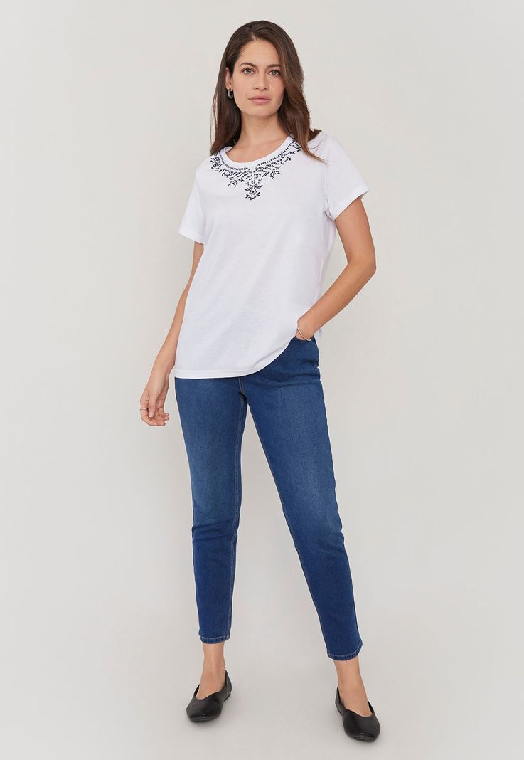 Jeans Mujer Skinny 1 Botón Raw Corona-0