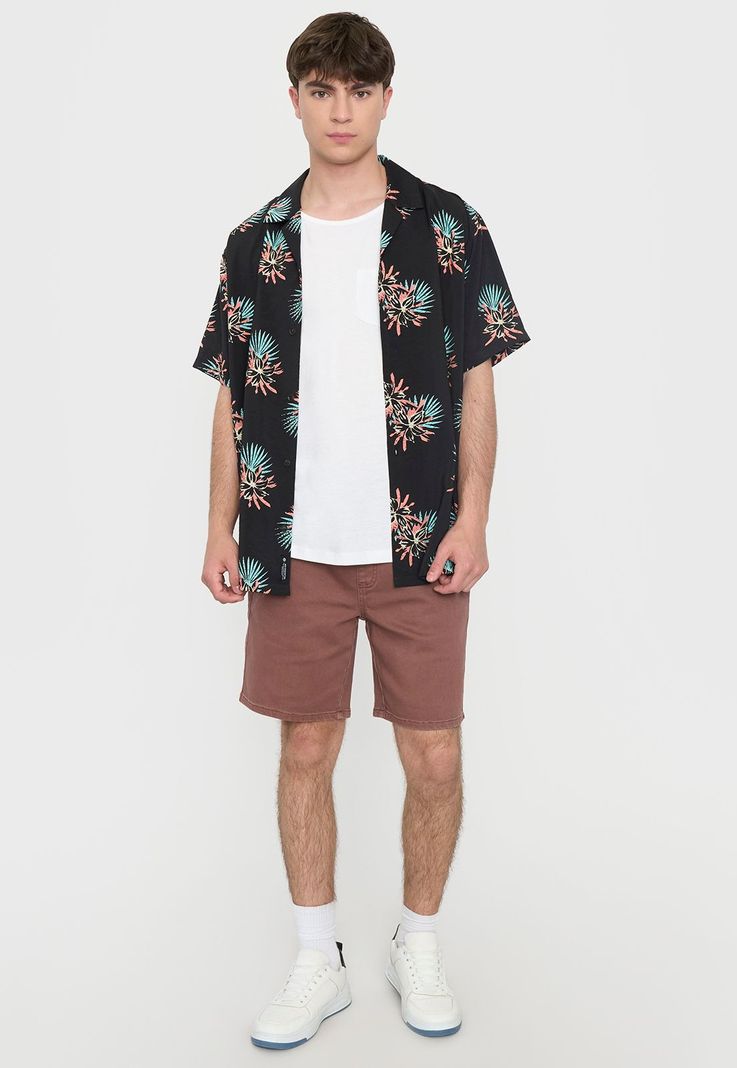 Guayabera Hombre Viscosa Poli Gris Oscuro Corona-3