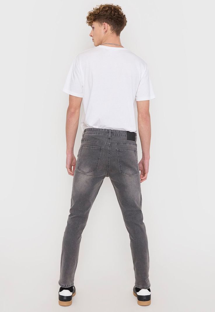 Jeans Hombre Skinny Fit Gris Spandex Corona-2