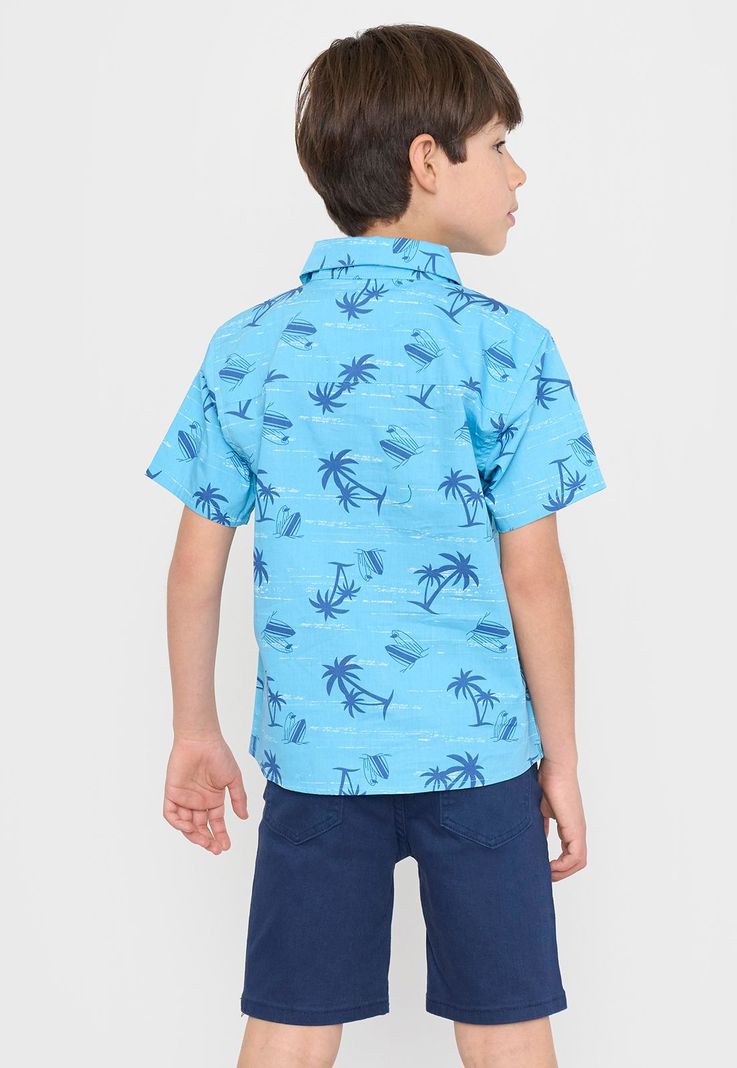 Camisa Niño Kids Fullprint Celeste Corona-2