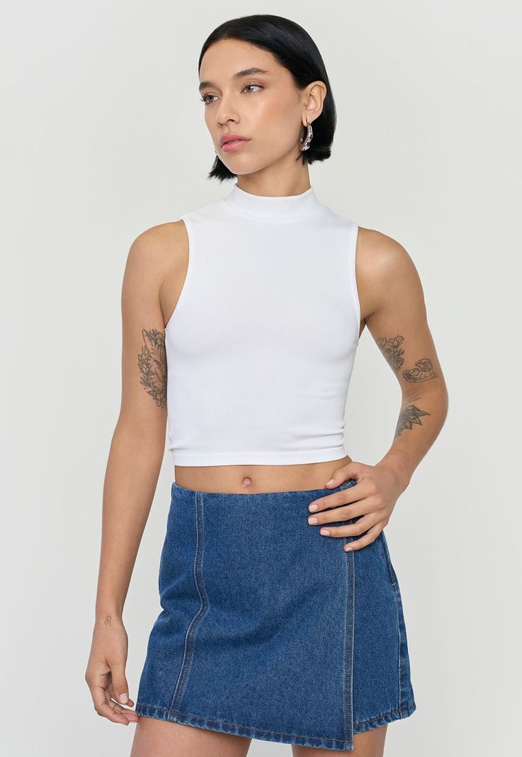 Polera Mujer Sin Mangas Color Blanco Corona-0