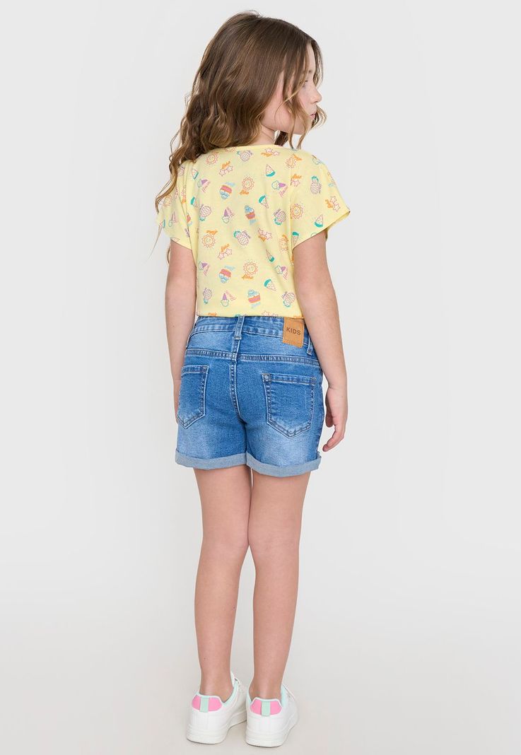 Short Niña Kids Denim Color Azul Medio Corona-2