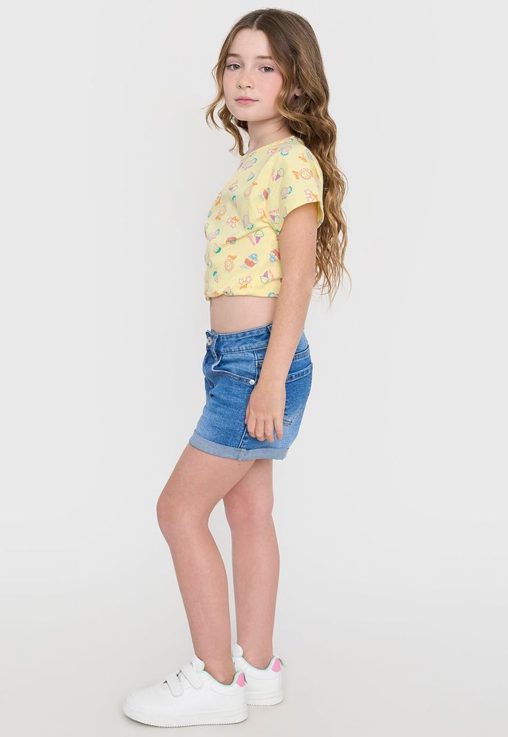 Short Niña Kids Denim Color Azul Medio Corona-3