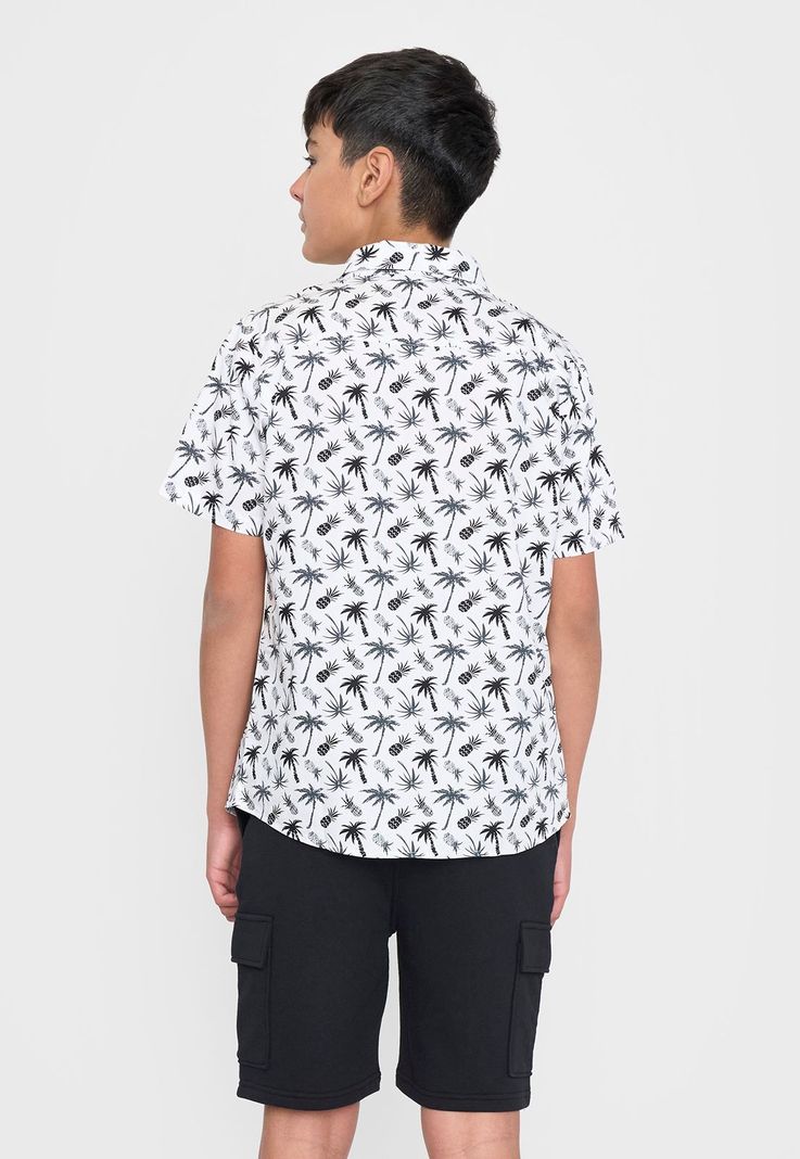 Camisa Niño Teen Fullprint Blanco Corona-1