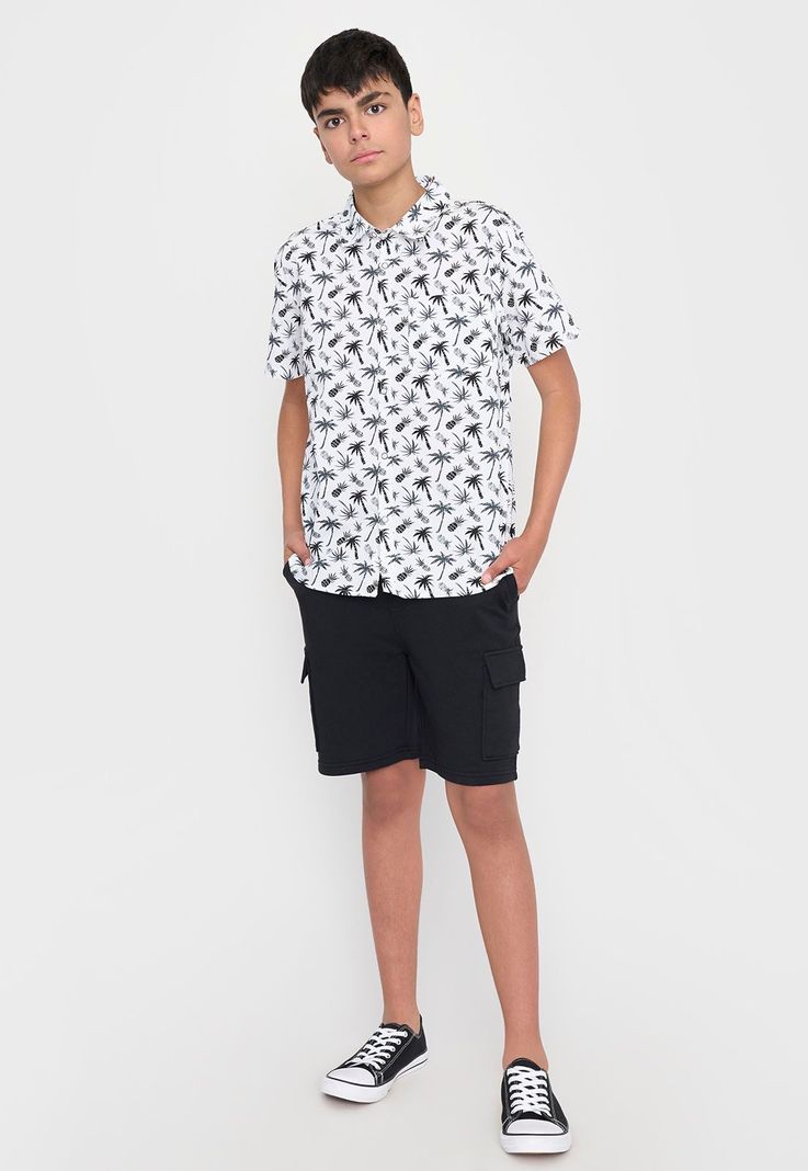 Camisa Niño Teen Fullprint Blanco Corona-3