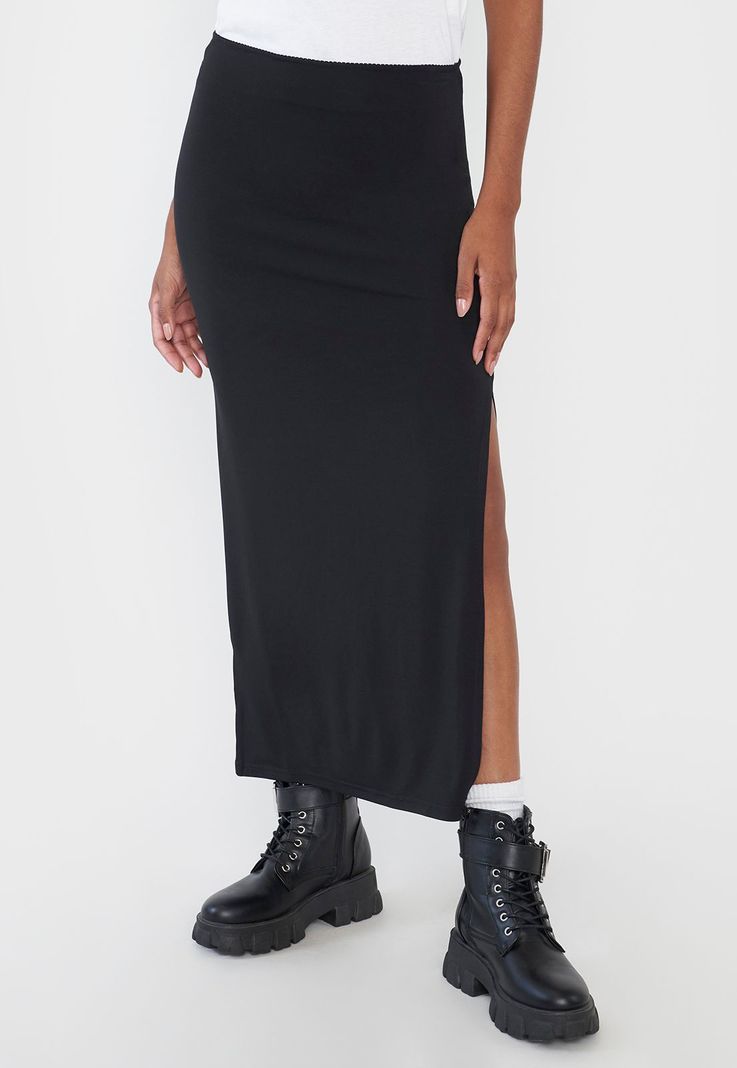 Falda Mujer Midii Negro Corona-1