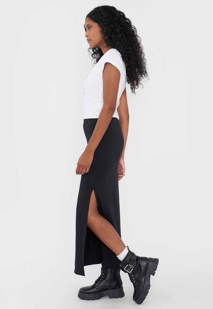 Falda Mujer Midii Negro Corona-3