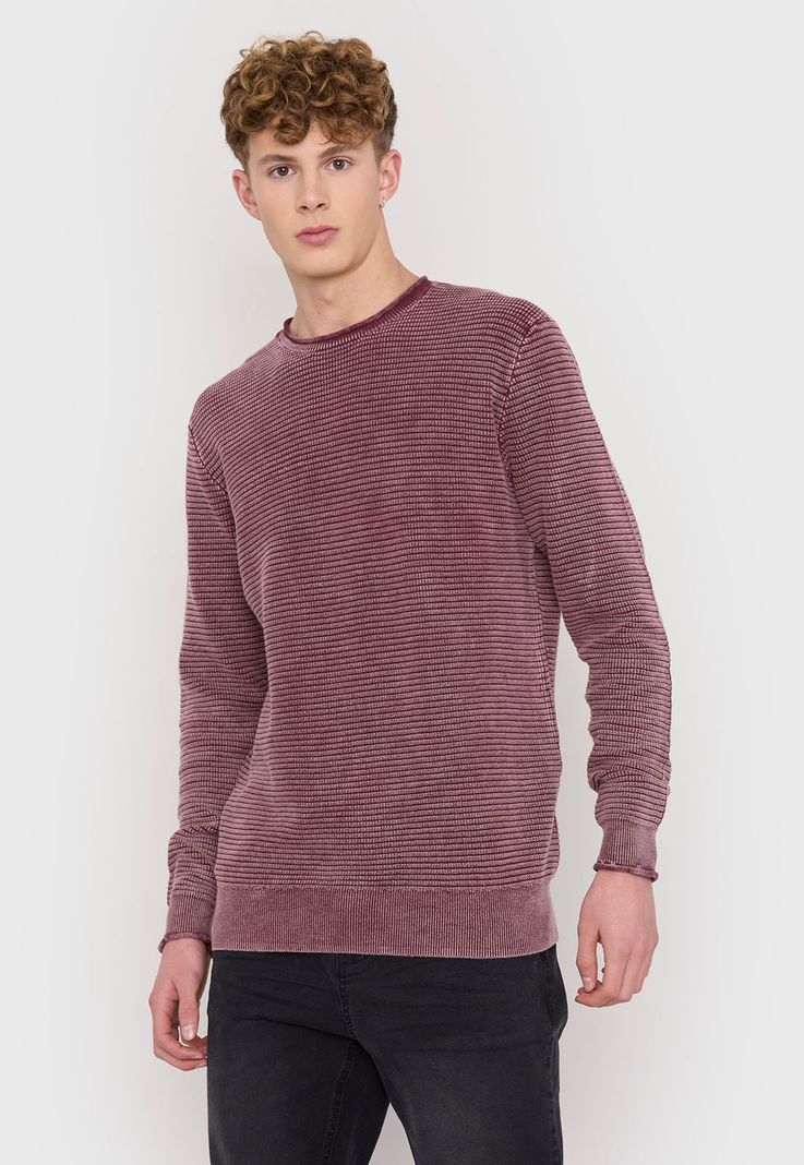 Sweater Hombre Lavado Burdeo Corona-0
