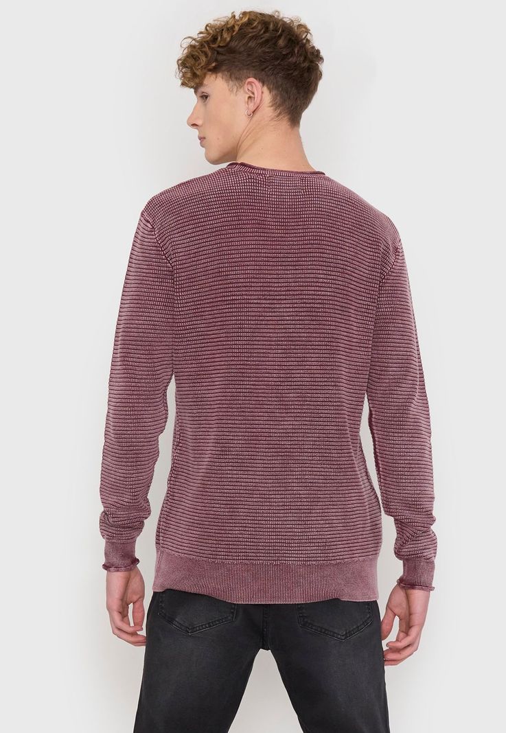 Sweater Hombre Lavado Burdeo Corona-1