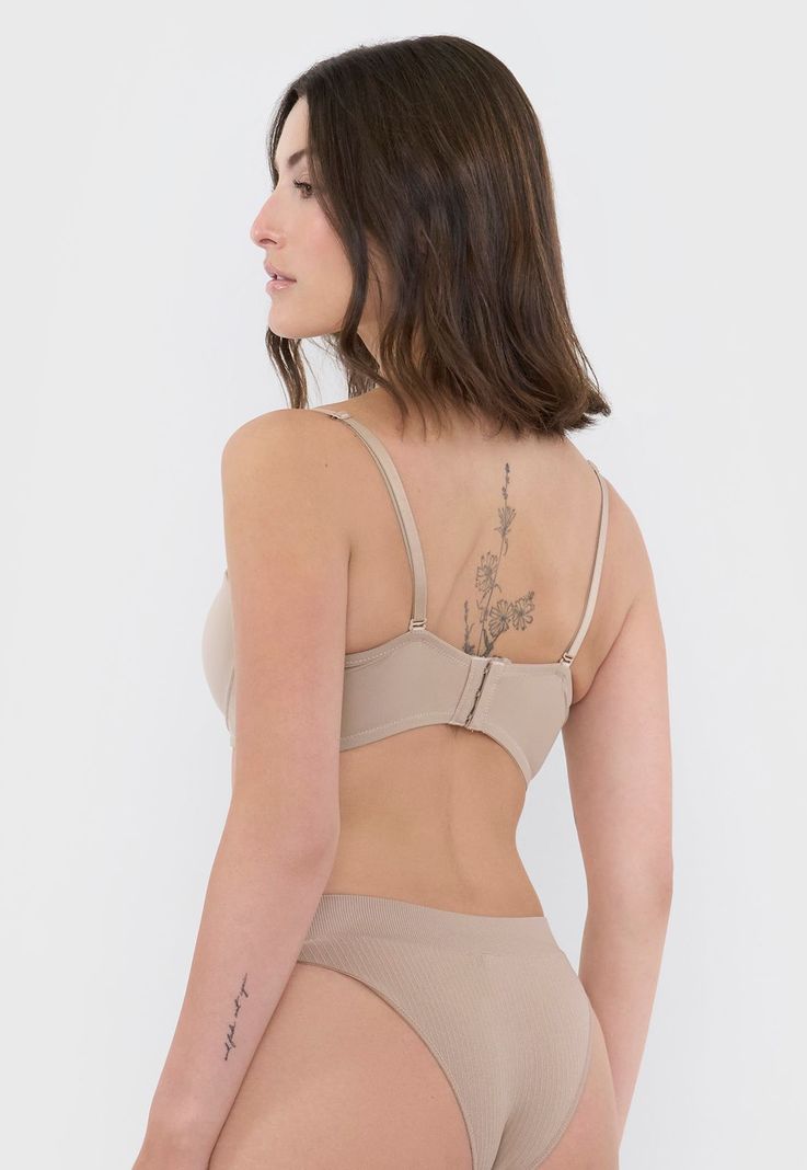 Sostén Mujer Strapless Copa C Beige Corona-1