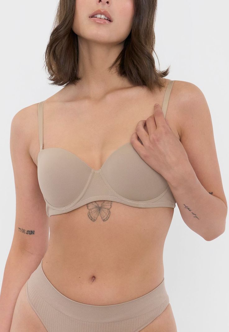 Sostén Mujer Strapless Copa C Beige Corona-2