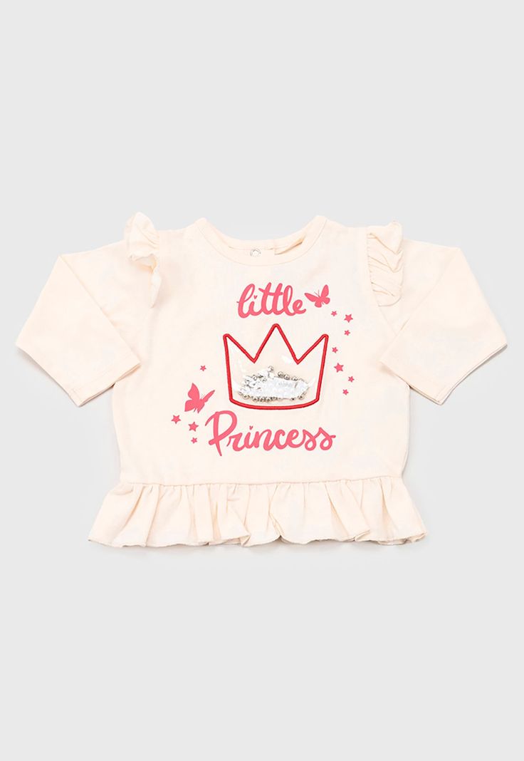 Polera Bebe Niña M/L Focal Vuelitos Ecru Corona-0