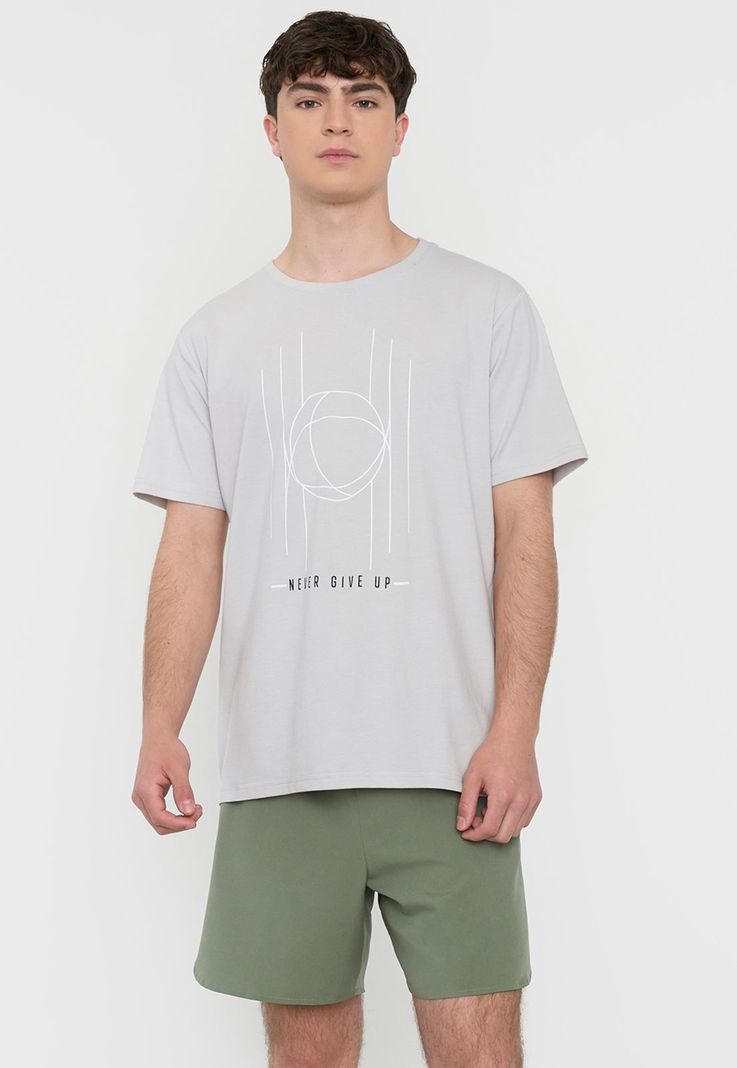 Polera Hombre Deportiva Fun Gris Corona-1