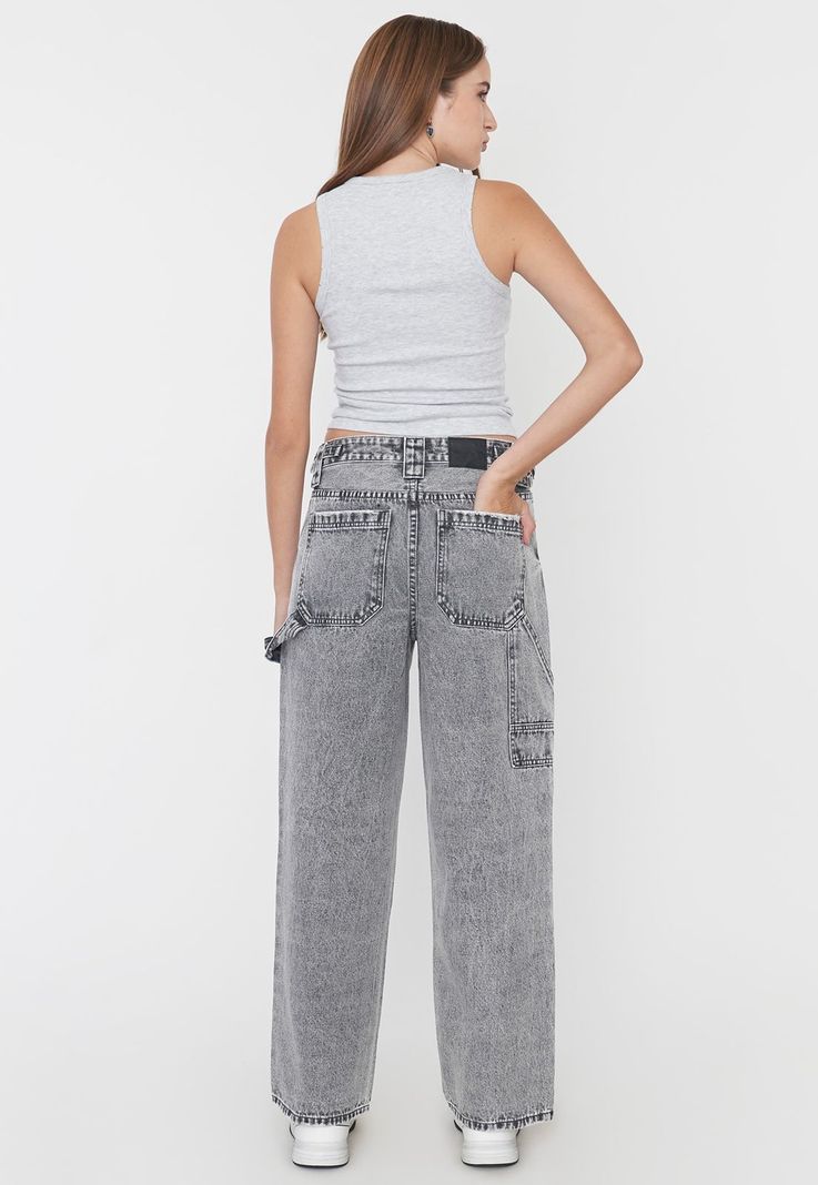 Jeans Mujer Baggy Fit Gris Corona-2