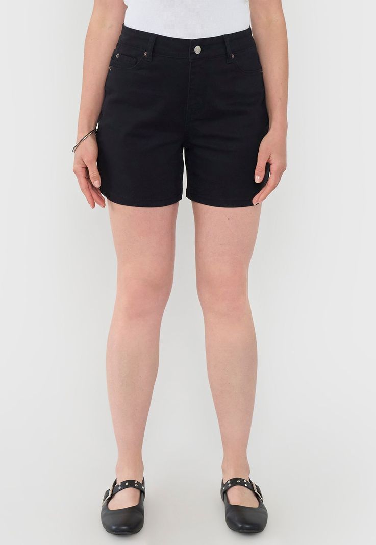 Short Mujer Mom Negro Corona-1