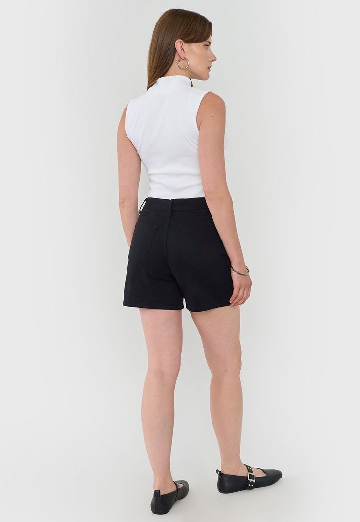Short Mujer Mom Negro Corona-2