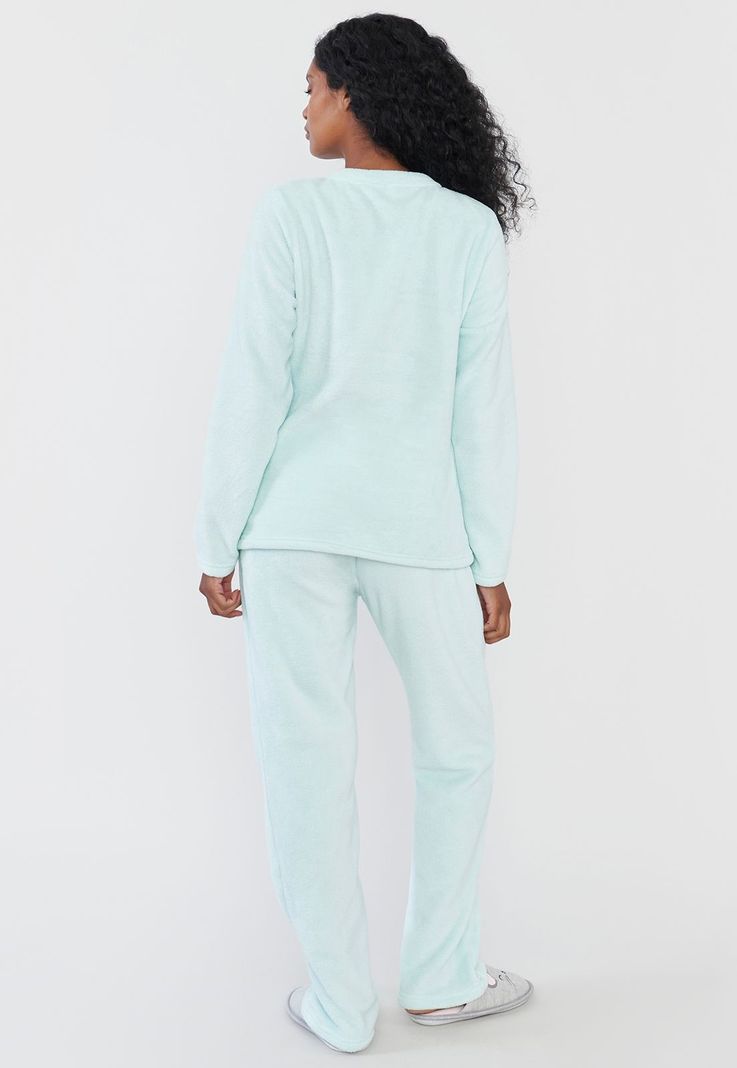 Pijama Mujer Coral Print Menta Corona-1
