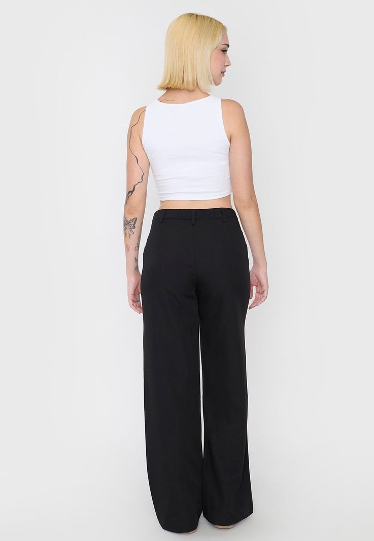 Pantalón Mujer Sastrero Color Negro Corona-2