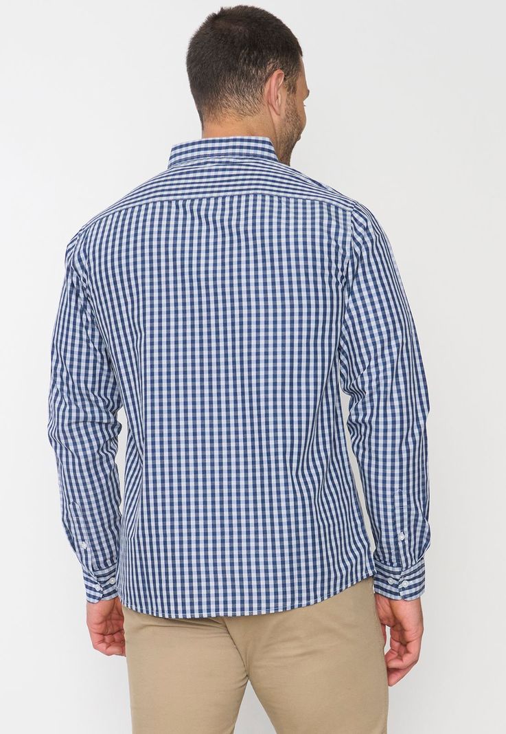 Camisa Hombre Escocesa Blanco Corona-1
