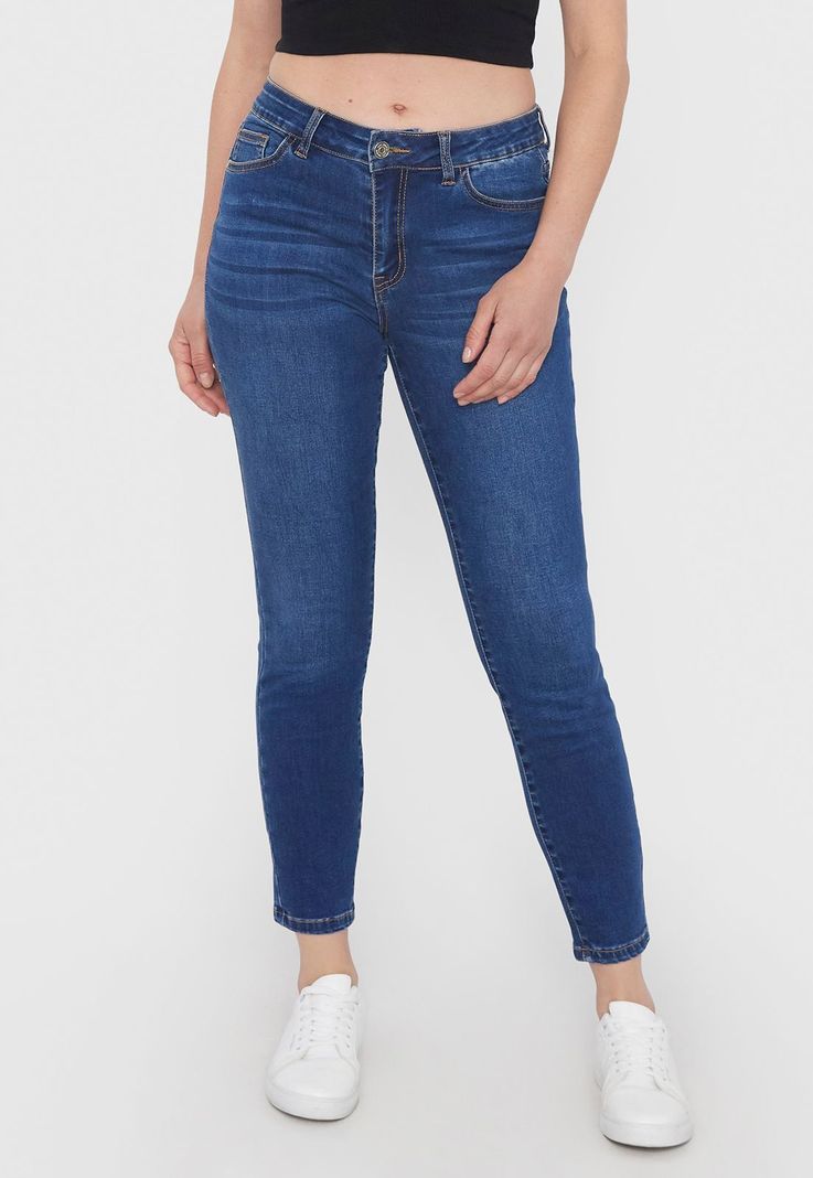 Jeans Mujer Skinny Azul Oscuro Corona-0